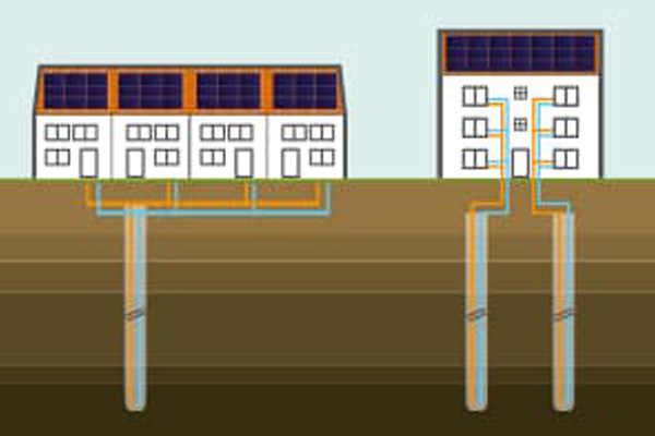Dit is een afbeelding van een referentieproject. Op e afbeelding zie je rijtjeswoningen.
